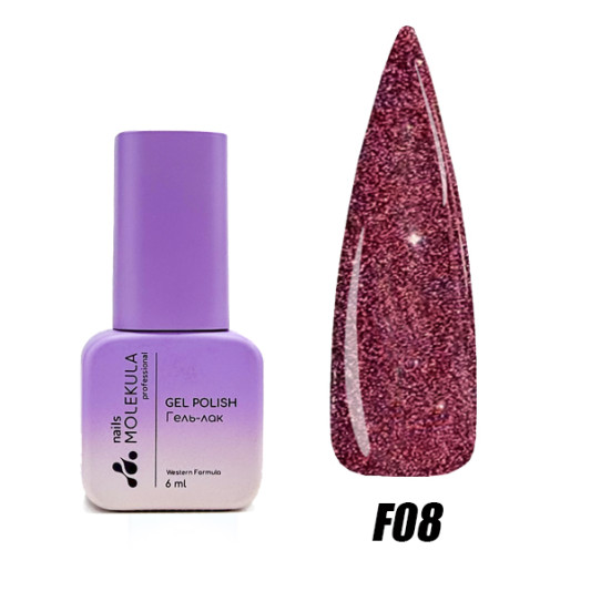 Гель-лак Nails Molekula Flash effect collection №F08 6 мл