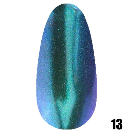 Дзеркальна пудра №13 (Зелено-блакитний) Molekula Mirror Powder №13 1 г