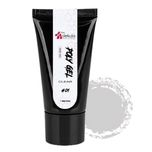 Полігель №01 clear (прозорий) Nails Molekula 15 мл