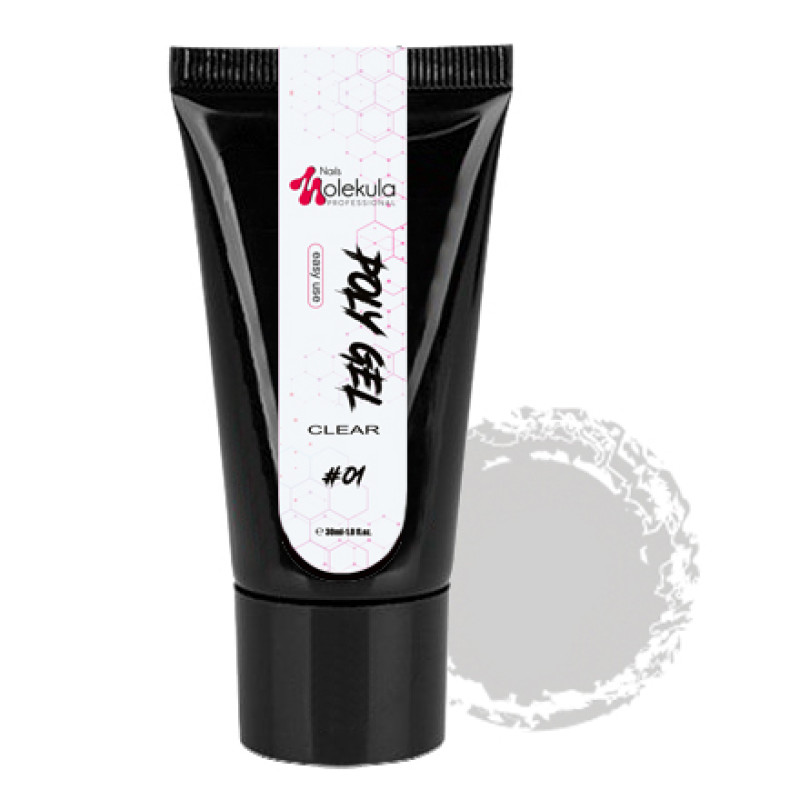 Полігель №01 clear (прозорий) Nails Molekula 15 мл Полігель №01 clear (прозорий) Nails Molekula 15 мл