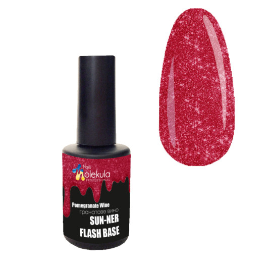 База світловідбивна (гранатове вино) Molekula BASE FLASH Pomegranate Wine 12 мл 