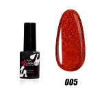 Гель-лак Gel Polish №005 Красное мерцание Nails Molekula 6 мл