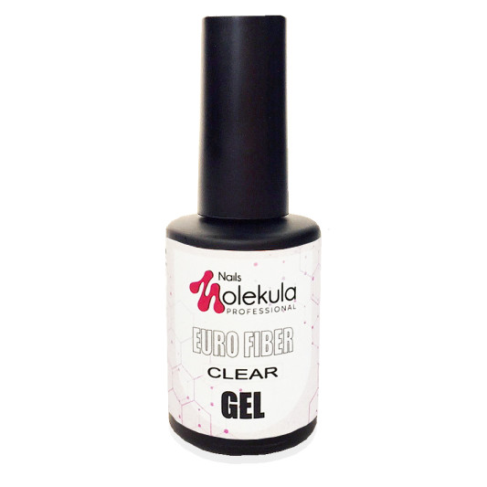 Моделююча гель-база Euro Fiber Gel Clear Nails Molekula 12 мл