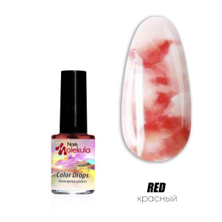 Акварель Nails Molekula Color Drops RED 6 мл