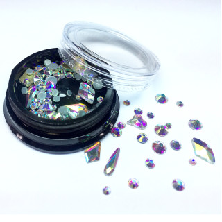 Камені Алмаз 3D Голографик Nails Molekula