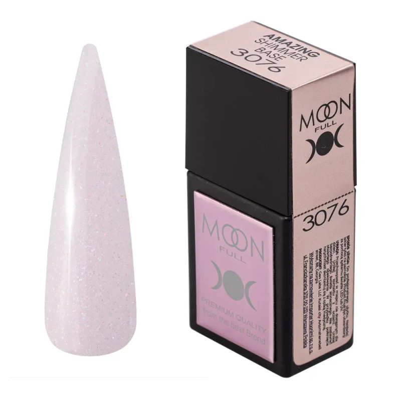 База з шимером Moon Full Amazing Shimmer base №3076 12 мл База з шимером Moon Full Amazing Shimmer base №3076 12 мл