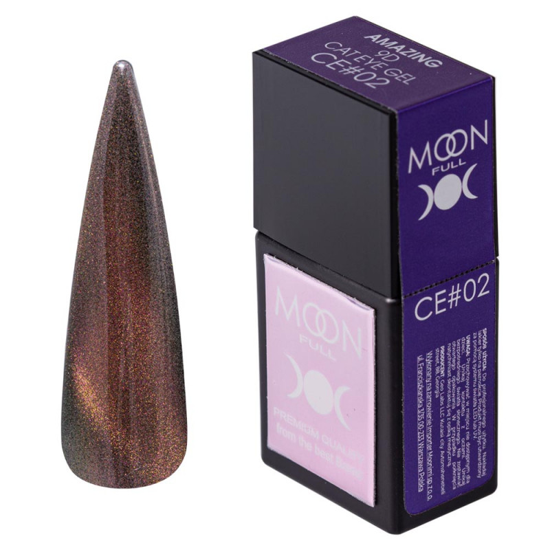 Гель-лак Moon Full Amazing 9D Cat Eye gel CE02, 12 мл Гель-лак Moon Full Amazing 9D Cat Eye gel CE02, 12 мл