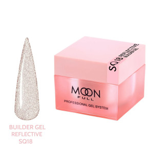 Гель для нарощування нігтів з шимером світловідбиваючий Moon Full Reflective Builder Gel №SQ18 30 мл