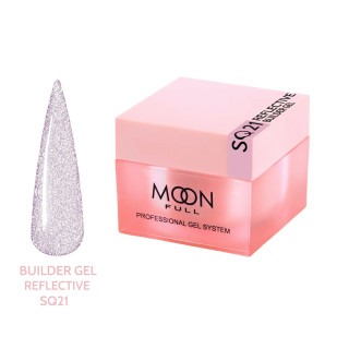 Гель для нарощування нігтів з шимером світловідбиваючий Moon Full Reflective Builder Gel №SQ21 30 мл