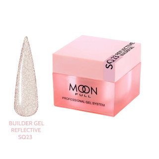 Гель для нарощування нігтів з шимером світловідбиваючий Moon Full Reflective Builder Gel №SQ23 30 мл