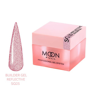 Гель для нарощування нігтів з шимером світловідбиваючий Moon Full Reflective Builder Gel №SQ25 30 мл