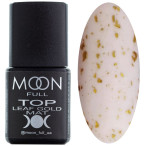 Топ для гель-лаку 8 мл Moon Full Top Leaf Gold Mat (із золотою поталлю) Топ для гель-лаку 8 мл Moon Full Top Leaf Gold Mat (із золотою поталлю)
