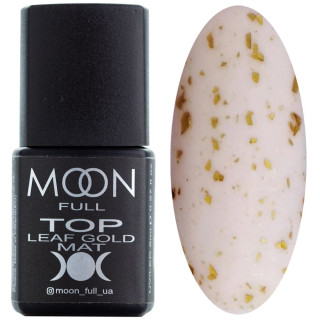 Топ для гель-лаку 8 мл Moon Full Top Leaf Gold Mat (із золотою поталлю)