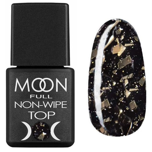 Топ для гель-лаку 8 мл Moon Full Top Leaf White Gold (біле золото)