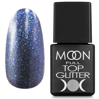 Топ для гель-лаку 8 мл Moon Full Top Glitter Blue №04