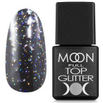 Топ для гель-лака 8 мл Moon Full Top Glitter Rainbow №01 Топ для гель-лака 8 мл Moon Full Top Glitter Rainbow №01