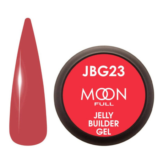Гель-желе для нарощування Moon Full Jelly Builder Gel №23 червоний насичений, 30 мл