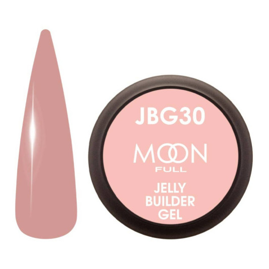 Гель-желе для нарощування Moon Full Jelly Builder Gel №30 молочний шоколад з рожевим, 30 мл