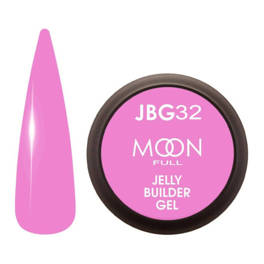 Гель-желе для нарощування Moon Full Jelly Builder Gel №32 рожевий, 30 мл