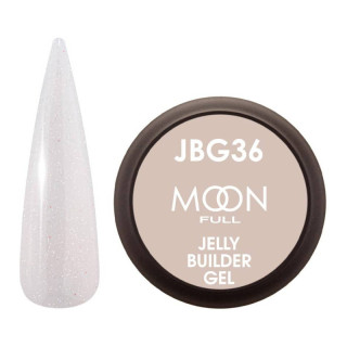Гель-желе для нарощування Moon Full Jelly Builder Gel №36 молочний із шиммером, 30 мл