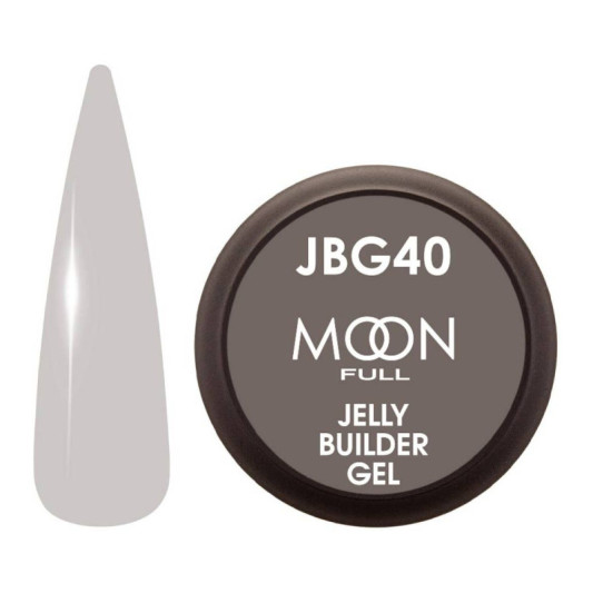 Гель-желе для нарощування Moon Full Jelly Builder Gel №40 світлий сіро-коричневий, 30 мл