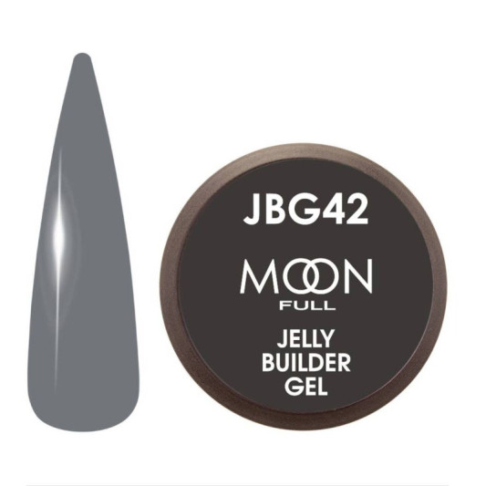 Гель-желе для нарощування Moon Full Jelly Builder Gel №42 сірий, 30 мл