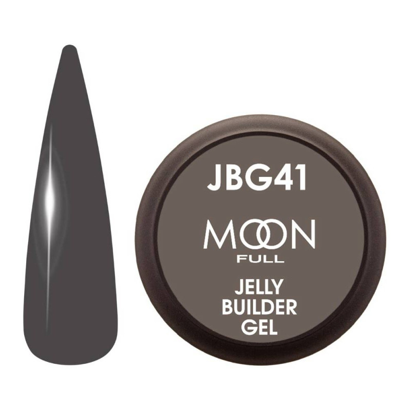 Гель-желе для нарощування Moon Full Jelly Builder Gel №41 антрацит, 30 мл Гель-желе для нарощування Moon Full Jelly Builder Gel №41 антрацит, 30 мл