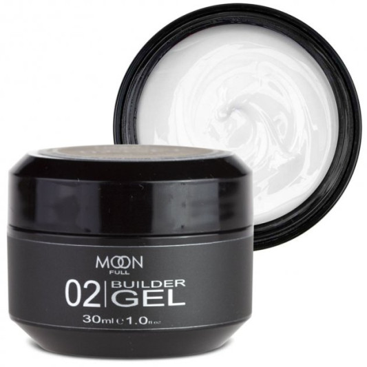 Моделюючий гель Moon Full Builder Gel №02 білий 30 мл