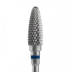 Фреза твердосплавна Nail Drill для зняття гель-лаку (Конус, напівсферичний кінець), 274190050 (синя насічка)