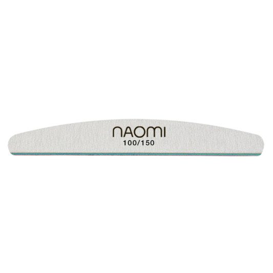 Пилка для нігтів зебра 100/150, зелена Naomi