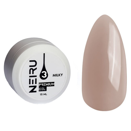 Гель для нарощування Neiru Premium Gel №03 (універсальний бежевий) 15 мл