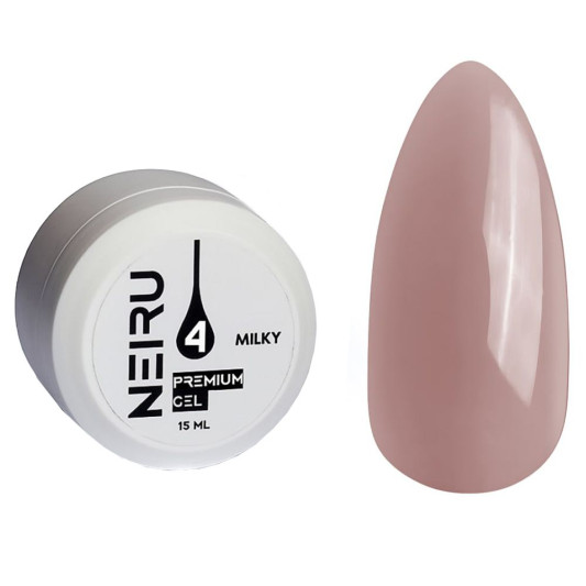 Гель для нарощування Neiru Premium Gel №04 (рожева вуаль) 15 мл