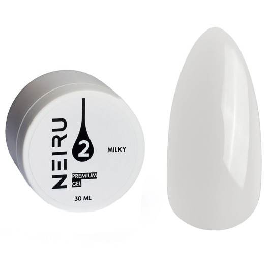 Гель для нарощування Neiru Premium Gel №02 (молочний шовк) 30 мл