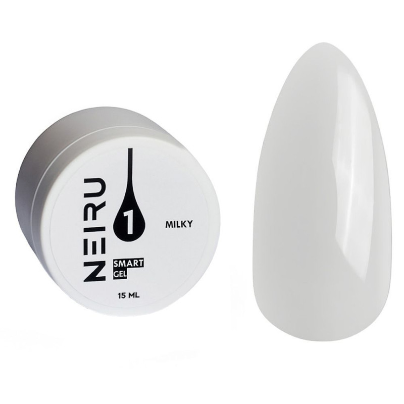 Гель для нарощування Neiru Smart Gel Milky №01 (молочний шовк) 15 мл Гель для нарощування Neiru Smart Gel Milky №01 (молочний шовк) 15 мл