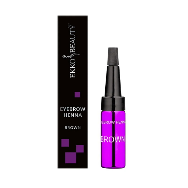 Хна для брів коричнева Ekko Beauty 5 мл Хна для брів коричнева Ekko Beauty 5 мл