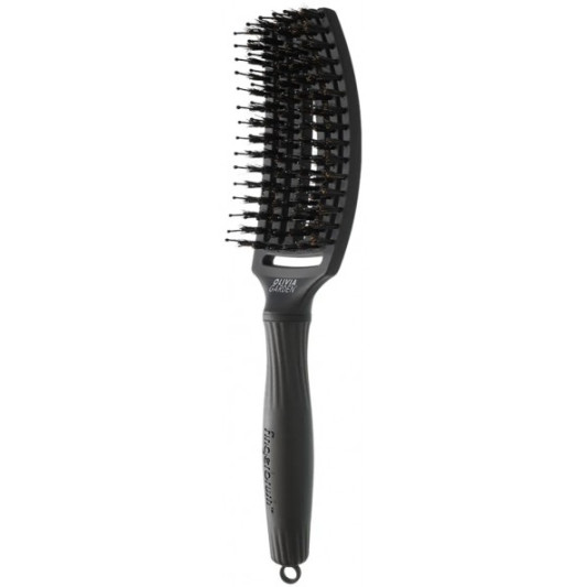 Щітка для волосся Olivia Garden Fingerbrush Care Iconic Boar Nylon Full Black M