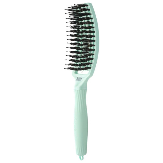 Щітка для волосся Olivia Garden Fingerbrush Iconic Boar Nylon Arctic Teal