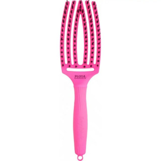 Щетка Olivia Garden fingerbrush boar&nylon thinkpink 2023 neon pink