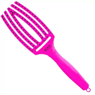 Щітка для волосся Olivia Garden Fingerbrush Boar&Nylon ThinkPink 2023 Neon Purple (ID1807)