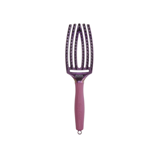 Щітка для волосся Olivia Garden Fingerbrush Care Ionic boar&nylon Фіолетовий аметист M (ID1827)