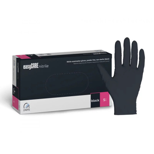 Перчатки Нитриловые неопудренные Polix PRO&MED черные BLACK (100 шт/пач) плотность 4 м/ч размер S