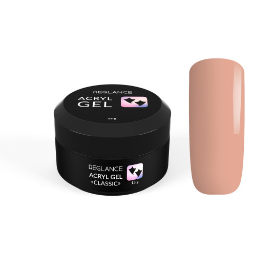 Акрил-гель для нігтів Reglance Acryl Gel “Classic” 002 Tulip Pink 15 мл