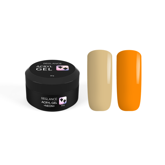 Неоновий акрил-гель для нігтів Reglance Acryl Gel “Neon” 021 Orange Peel 15 мл