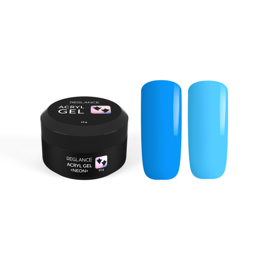Неоновий акрил-гель для нігтів Reglance Acryl Gel “Neon” 023 Azure 15 мл
