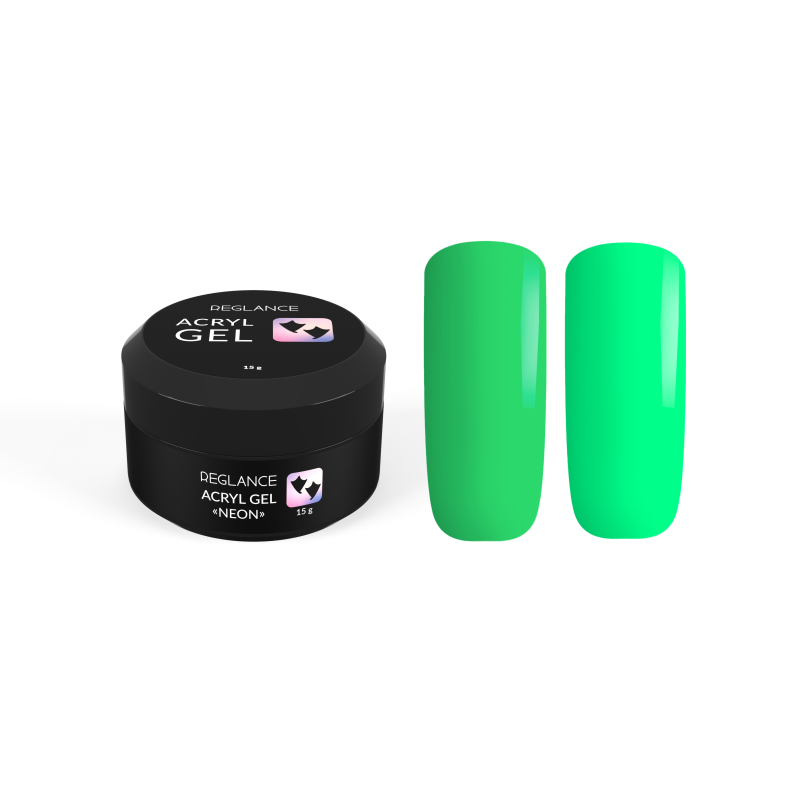 Неоновий акрил-гель для нігтів Reglance Acryl Gel “Neon” 024 Bright Green 15 мл Неоновий акрил-гель для нігтів Reglance Acryl Gel “Neon” 024 Bright Green 15 мл