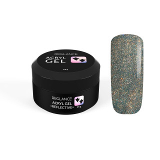 Світловідбивний акрил-гель для нігтів Reglance Acryl Gel  “Reflective” 038 Midnight 15 мл