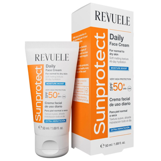 Крем сонцезахисний для обличчя та тіла, зволожувальний SPF 50+, Revuele Sunprotect Extra Hidratacion 50 мл