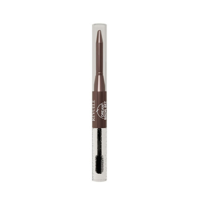 Олівець та фіксатор для брів 2 в 1 Revuele Dream Brow Set Темний блонд, 0,3 г + 5 мл Олівець та фіксатор для брів 2 в 1 Revuele Dream Brow Set Темний блонд, 0,3 г + 5 мл