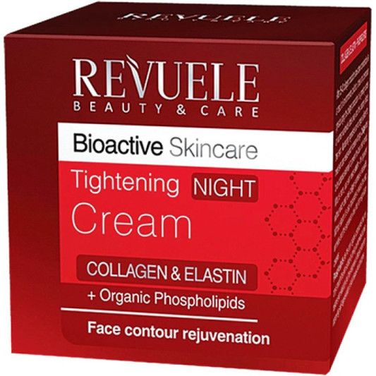Насичений нічний крем для обличчя Revuele Bioactive Collagen & Elastin 50 мл