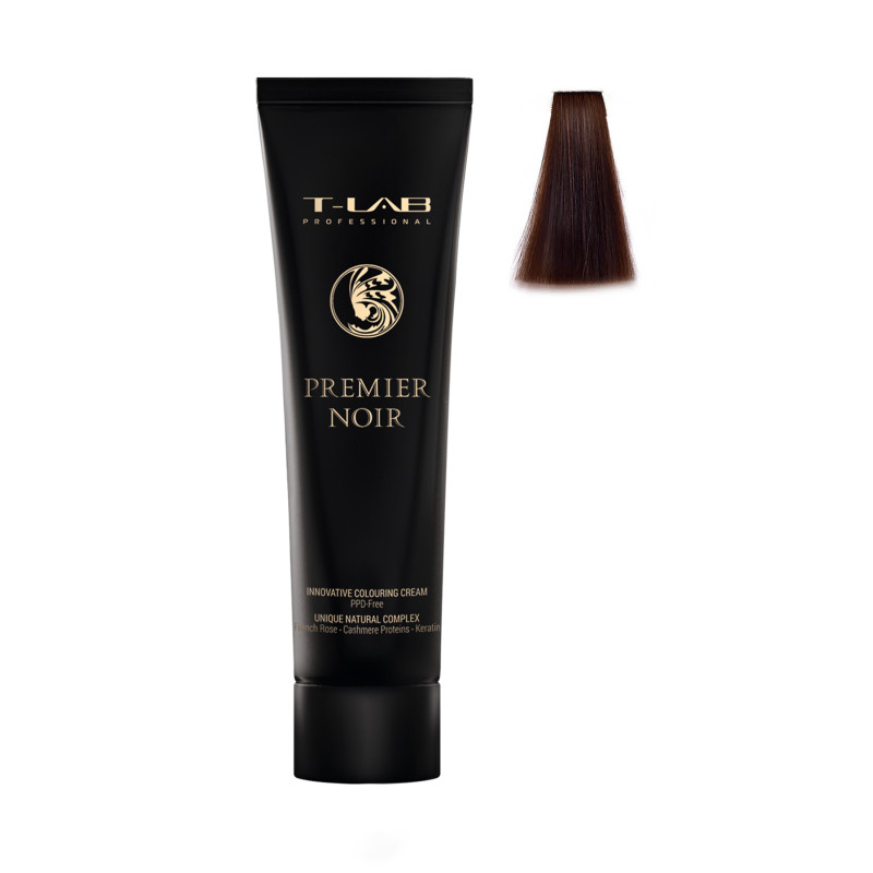 Крем-фарба для волосся 4.15 шатен попелясто-махагоновий T-Lab Professional Premier Noir Innovative Colouring Cream 100 мл Крем-фарба для волосся 4.15 шатен попелясто-махагоновий T-Lab Professional Premier Noir Innovative Colouring Cream 100 мл